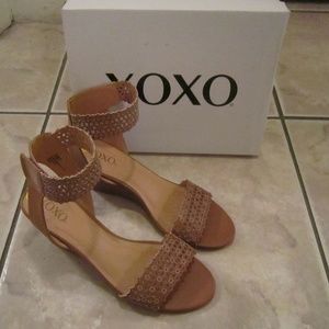 XOXO Sadler Women Faux Leather Tan Wedge Heel
